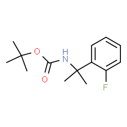 tert-Butyl N-[2-(2-fluorophenyl)propan-2-yl]carbamate结构式