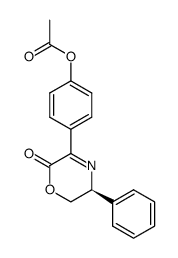 4-((S)-5,6-dihydro-2-oxo-5-phenyl-2H-1,4-oxazin-3-yl)phenyl acetate结构式