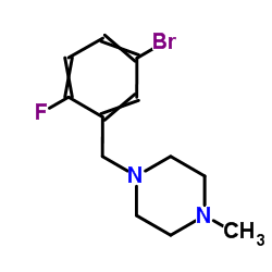 1-(5-溴-2-氟苯甲基)-4-甲基哌嗪结构式