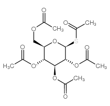 b-D-Glucopyranose, 1-thio-,1,2,3,4,6-pentaacetate Structure