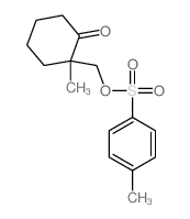 2-methyl-2-[(4-methylphenyl)sulfonyloxymethyl]cyclohexan-1-one结构式
