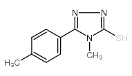 4-甲基-5-(4-甲基苯基)-4H-1,2,4-噻唑-3-硫醇结构式