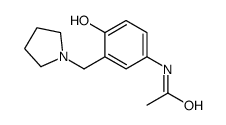 N-(4-HYDROXY-3-(1-PYRROLIDINYLMETHYL) PHENYL) ACETAMIDE结构式