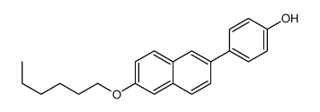 4-(6-hexoxynaphthalen-2-yl)phenol结构式