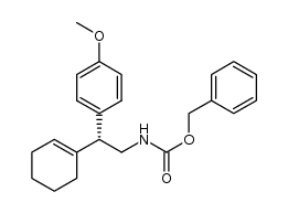 (R)-benzyl (2-(cyclohex-1-en-1-yl)-2-(4-methoxyphenyl)ethyl)carbamate结构式