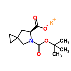 Potassium (S)-5-(tert-butoxycarbonyl)-5-azaspiro[2.4]heptane-6-carboxylate Structure