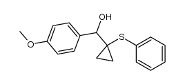 1-(phenylthio)cyclopropyl-1-(4-methoxyphenyl)-methanol结构式