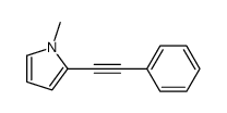 1-methyl-2-(2-phenylethynyl)pyrrole结构式