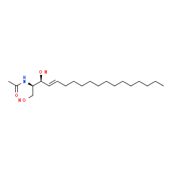 C2 L-erythro Ceramide (d18:1/2:0) structure
