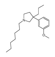 1-Heptyl-3-(m-methoxyphenyl)-3-propylpyrrolidine结构式