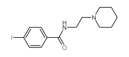 N- [2-(哌啶基氨基)乙基] -4-碘代苯甲酰胺结构式