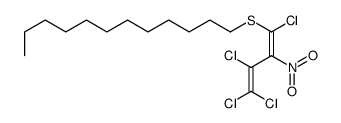 1-(1,3,4,4-tetrachloro-2-nitrobuta-1,3-dienyl)sulfanyldodecane结构式