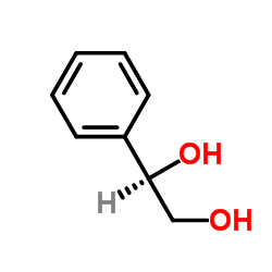 (R)-(-)-1-苯基-1,2-乙二醇结构式