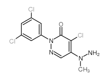 4-氯-2-(3,5-三氟苯基)-5-(1-甲基肼基)-2,3-二氢哒嗪-3-酮结构式