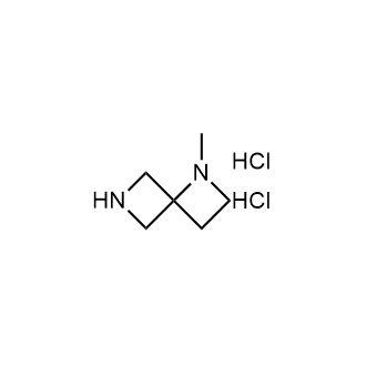 1-甲基-1,6-二氮杂螺[3.3]庚烷二盐酸盐结构式