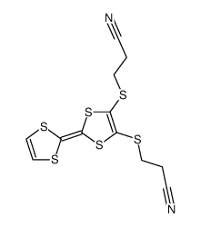 4,5-bis(2'-cyanoethylthio)-tetrathiafulvalene结构式
