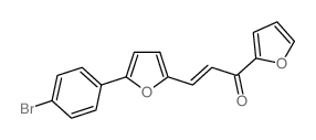 (E)-3-(5-(4-bromophenyl)furan-2-yl)-1-(furan-2-yl)prop-2-en-1-one结构式