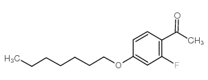 2-氟-4-n-庚基氧基苯乙酮结构式