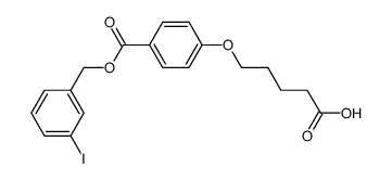 5-(4-(((3-iodobenzyl)oxy)carbonyl)phenoxy)pentanoic acid结构式
