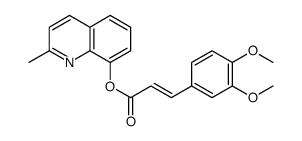 (2-methylquinolin-8-yl) (E)-3-(3,4-dimethoxyphenyl)prop-2-enoate Structure