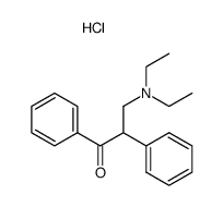 3-diethylamino-1,2-diphenyl-propan-1-one, hydrochloride Structure