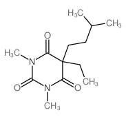 2,4,6(1H,3H,5H)-Pyrimidinetrione,5-ethyl-1,3-dimethyl-5-(3-methylbutyl)-结构式