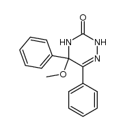 6-methoxy-1,6-diphenyl-4-oxo-3,4,5,6-tetrahydro-2,3,5-triazine Structure