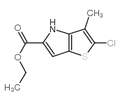 2-氯-3-甲基-4H-噻吩并[3,2-B]吡咯-5-羧酸乙酯结构式