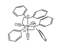 fac-tricarbonyl{bis(2-diphenylphosphinoethyl)phenylphosphine}tungsten(0)结构式