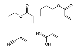 2-丙烯酸丁酯、2-丙烯酸乙酯、2-丙烯酰胺和2-丙烯腈的聚合物结构式