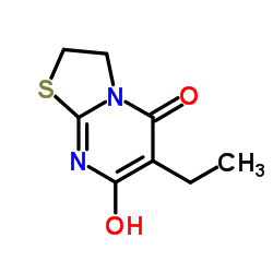 6-Ethyl-7-hydroxy-2,3-dihydro-5H-[1,3]thiazolo[3,2-a]pyrimidin-5-one结构式