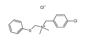 N-(4-chlorobenzyl)-N,N-dimethyl-1-(phenylthio)methanaminium chloride结构式