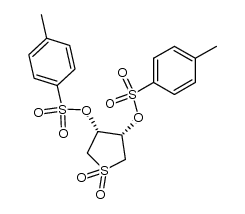 cis-3,4-bis-(toluene-4-sulfonyloxy)-tetrahydro-thiophene-1,1-dioxide结构式