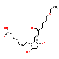 (5Z)-7-{(2R)-2-[(1E,3S)-7-Ethoxy-3-hydroxy-1-hepten-1-yl]-3,5-dihydroxycyclopentyl}-5-heptenoic acid Structure
