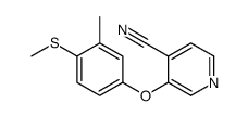 3-(3-methyl-4-methylsulfanylphenoxy)pyridine-4-carbonitrile结构式
