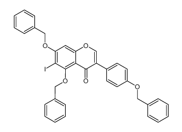 4',5,7-tris(benzyloxy)-6-iodoisoflavone结构式