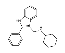 N-[(2-phenyl-1H-indol-3-yl)methyl]cyclohexanamine结构式