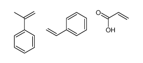 (1-甲基乙烯基)苯与乙烯基苯和2-丙烯酸的聚合物结构式