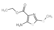 ethyl 5-amino-2-methylsulfanyl-1,3-thiazole-4-carboxylate结构式