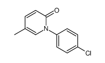 1-(4-chlorophenyl)-5-methylpyridin-2-one结构式