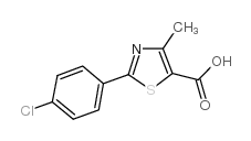 2-(4-氯苯基)-4-甲基-1,3-噻唑-5-羧酸结构式