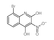 8-溴-4-羟基-3-硝基-2(1H)-喹啉酮结构式