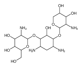 4-O-(2-Amino-2-deoxy-α-D-glucopyranosyl)-6-O-(2-amino-2-deoxy-α-D-xylopyranosyl)-2-deoxy-D-streptamine Structure