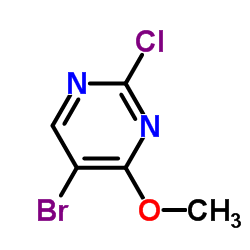 2-氯-4-甲氧基-5-溴嘧啶结构式