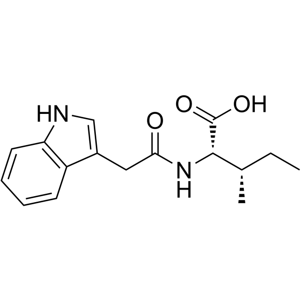 N-(3-Indolylacetyl)-L-isoleucine Structure