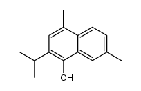 2-Isopropyl-4,7-dimethyl-1-naphthalinol Structure