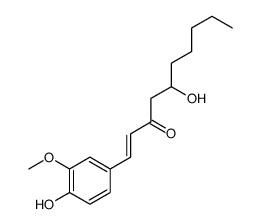5-hydroxy-1-(4-hydroxy-3-methoxyphenyl)dec-1-en-3-one结构式