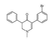5-(3-bromophenyl)-1-methyl-3-phenyl-2,3-dihydropyridin-4-one结构式