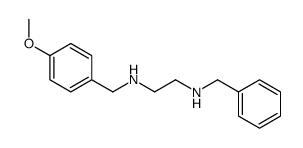 N-benzyl-N'-[(4-methoxyphenyl)methyl]ethane-1,2-diamine结构式