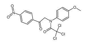 2,2,2-Trichloro-N-(4-methoxy-phenyl)-N-[2-(4-nitro-phenyl)-2-oxo-ethyl]-acetamide结构式